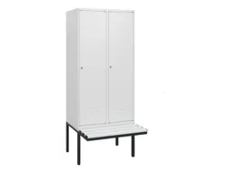locker met bank,HxBxD 1950x800x815mm,2vak,vak B 400mm,cil.-slot