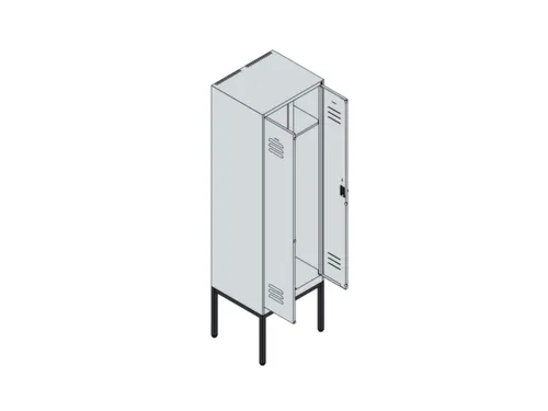 locker voor scheiding van kleding,HxBxD 2120x600x500mm,2vak