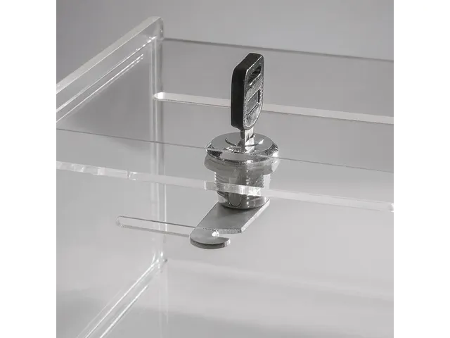 Urne Sigel transparent avec serrure 15x22x15mm + fente