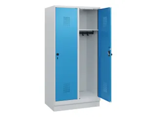 schoollocker,HxBxD 1630x800x500mm,2vak,vak B 400mm,draaigrendel,sokkel - 1