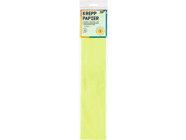 Papier crépon Folia 250x50cm 10 feuilles n° 145 vert clair