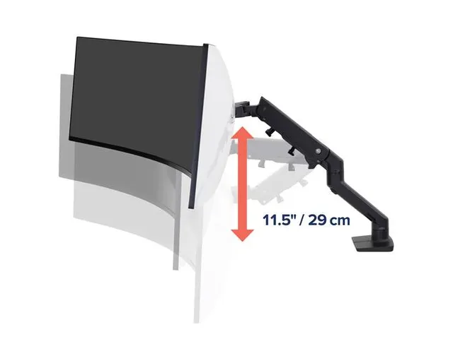 Bras pour écran incurvé HX avec pivot HD Noir