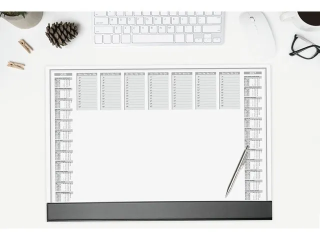 Designonderlegger Sigel Office 26/27 59,5x41cm dag/week- planner 40 ve