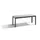 omkleedbank,HxLxD 438x1000x353mm,HPL zilvergrijs,frame staal RAL7021