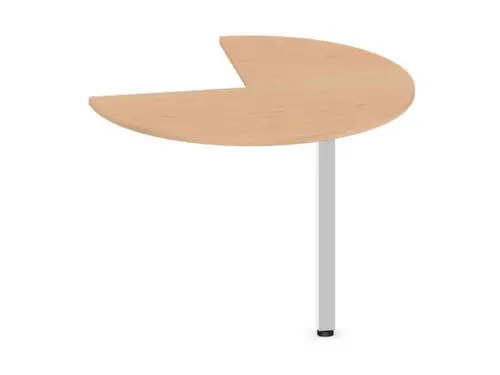 aanbouwtafel,i.h.v.,HxØ 720-840x1000mm,driekwartrond,NE-esdoorn