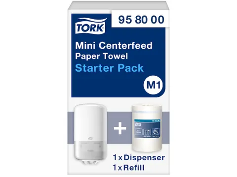 Tork 958000 Startpakket M1 Mini Centerfeed dispenser + refill
