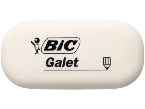 Gum Bic Galet pvc vrij zacht potlood wit blister à 3 stuks