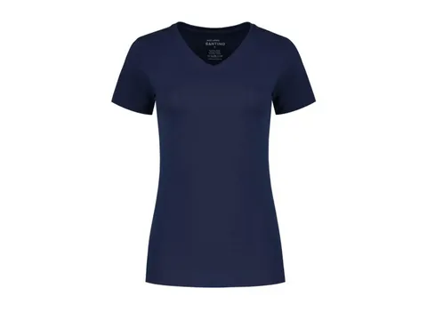 Santino Jazz dames T-shirt met V-hals, marineblauw, maat S, per stuk