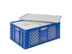 Euronorm-stapelbak,m. 2isoleerboxen,HxLxB 220x600x400mm,44,5/10,4l