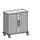 jaloeziedeurkast HxBxD 878x800x400mm 1xhouten vloer romp onyxgrijs