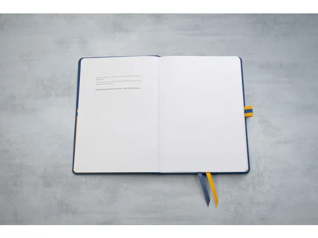 Cahier Linescape A5 bleu ligné couverture rigide