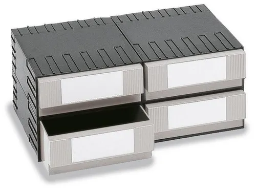 Combi-Ladensysteem Hxbxd 202X482X345Mm 4/4Behuizingen/laden Grijs
