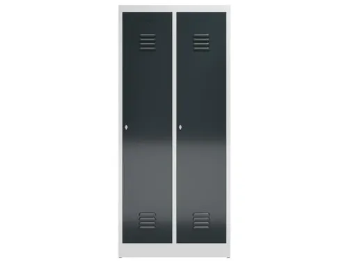garderobekast 1800x800x500mm 2vak klink sokkel romp RAL7035 RAL7016