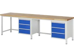 werkbank,HxBxD 840-1040x3000x700mm,beukblad,draagverm. 1250kg