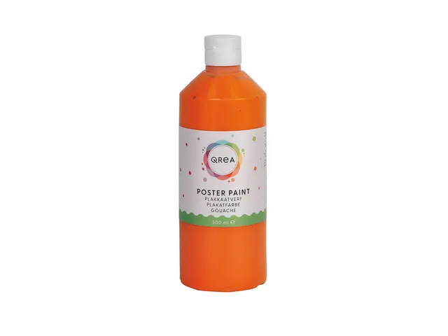 Plakkaatverf Qrea oranje 500ml