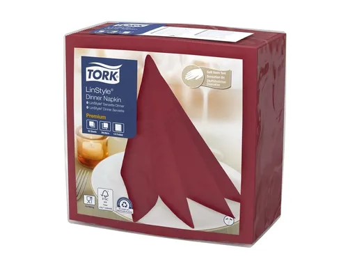Dinerservet Tork Linstyle Premium bordeaux 478885 50 vel