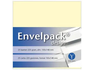 Enkele kaart Papyrus Envelpack Design A6 105x148mm ivoor 894420 25 st - 3