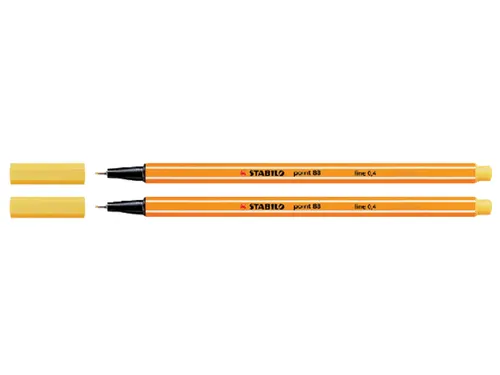 Fineliner STABILO point 88/44 geel 0.4mm