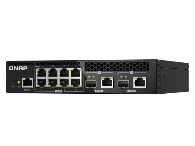 8x RJ45 2.5GbE, 2x 10GbE SFP+/RJ45 Combo, Web Managed, 100-240VAC, 50/