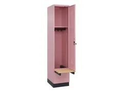 locker met bank,HxBxD 1950x400x815mm,1vak,vak B 400mm,draaigrendel