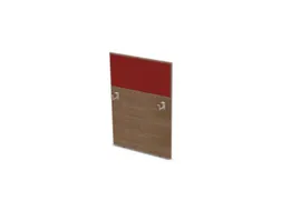 baliepaneel,v. bureau,aanbouw rechts,B 800mm,NT-cherry,BN4011-rood