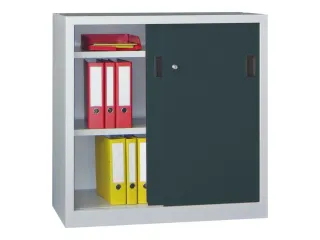 schuifdeurkast,HxBxD 1000x1000x500mm,RAL7035,front RAL7016 - 2