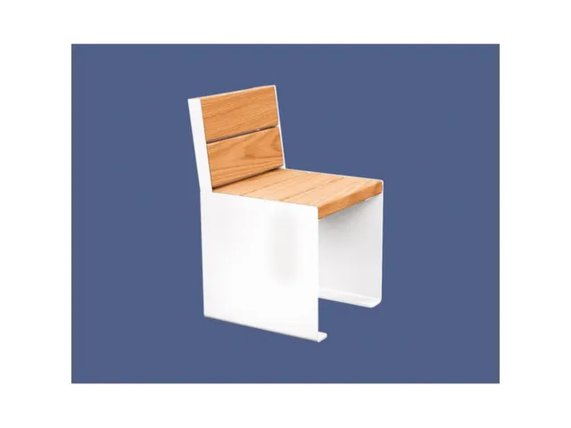 Chaise d'extérieur assise H450mm 3 lattes chêne clair/RAL9010