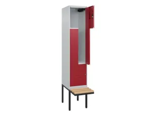 Z-garderobekast,HxBxD 2120x400x815mm,2vak,vak B 400mm,cil.-slot - 2