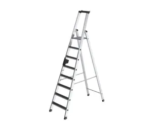 Ladder Aluminium Bordes 1.87m Aan Eenzijdig 8treden Bordes - 1