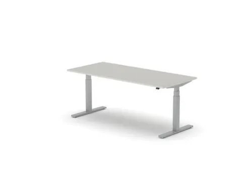 Elektrisch ihv bureau,HxBxD 650-1310x1800x800mm,blad lichtgrijs