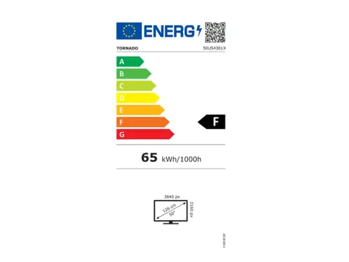 50US4301X Tornado 50'' (127cm) UHD Frameless Smart TV