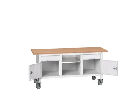 werkbank,HxBxD 830x1750x600mm,multiplexblad,uitrusting: 2laden,2kasten