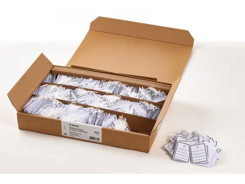 Herma 6821 Productlabel 40x50mm met plastic oogje en draad Wit