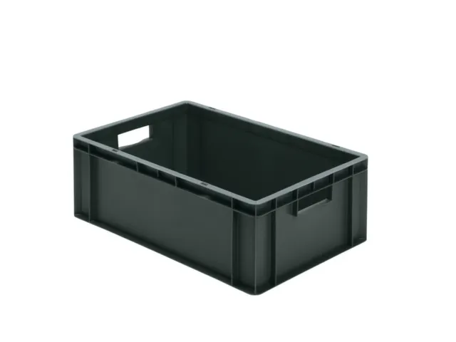 Euronorm-stapelbak 40l 210x600x400mm Wanden/bodem Gesloten Grijs