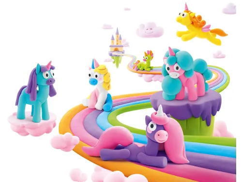Hey Clay Klei set Rainbow Unicorns 15 delen Eenhoorns