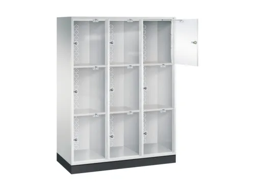 grootvolume-lockersysteem,HxBxD 1750x1220x500mm,3x3vakken,cil.-slot