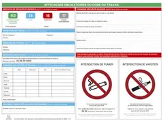 Affichelijst werkreglement 570 x 420 mm FR