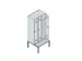 locker voor scheiding van kleding,HxBxD 2120x900x815mm,3vak