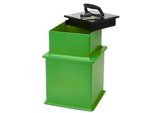 Vloerkluis Terra 1 K (vierkant) dubbelbaard sleutelslot 370x240x240mm