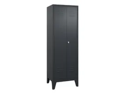 lockerkast,HxBxD 1850x610x500mm,2vak,romp RAL7021,front RAL7021