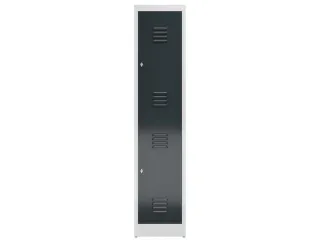 Dubbeldekse garderobekast 1800x415x500mm 2vak B400mm RAL7035 RAL7016 - 2