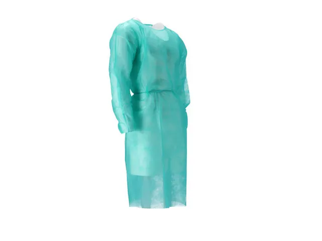 Blouse isolante PP non tissé sans latex Regular Vert 100 pièces