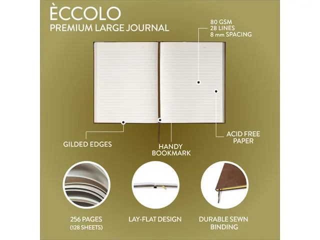 Carnet de notes Brown ligné 20x25cm