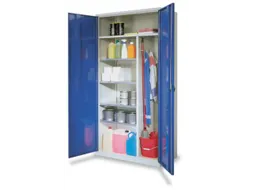 Materiaalkast Hxbxd 1950x1000x500mm Staalplaat Kleur Deuren Ral7035
