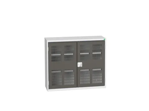 wandkast 900x1050x350mm 2xStalen bodem sokkel Ral 7035 front Ral 7016