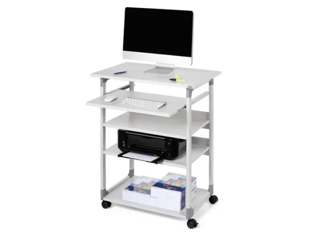 Verrijdbaar Computermeubel Trolley 75 VH Grijs