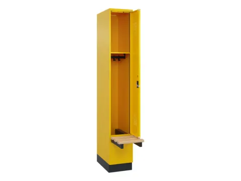 locker met bank,HxBxD 1950x300x815mm,1vak,vak B 300mm,cilinderslot