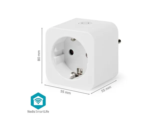 Nedis SmartLife Slimme Stekker Wi-Fi IP21 Wit 3 stuks