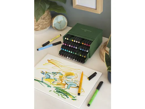Tekenstift Faber Castell Pitt Artist Pen Brush 48 delig studiobox