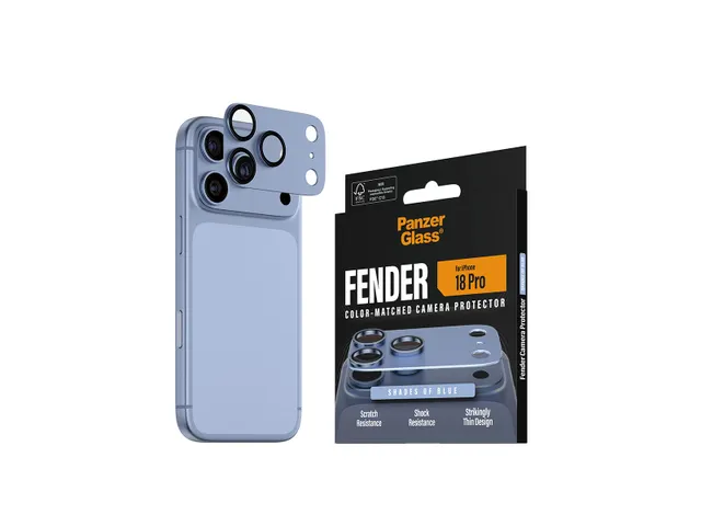 PanzerGlass Fender Camera Lens Protector Shades of Blue iPhone 18 P